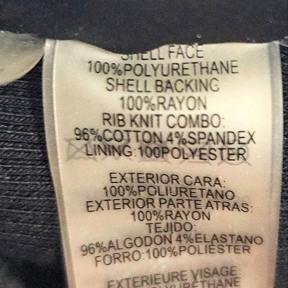 Calvin Klein Faux Leather Jacket Womens XS Bell Sleeve Zipper Motorcycle Black - Picture 7 of 7